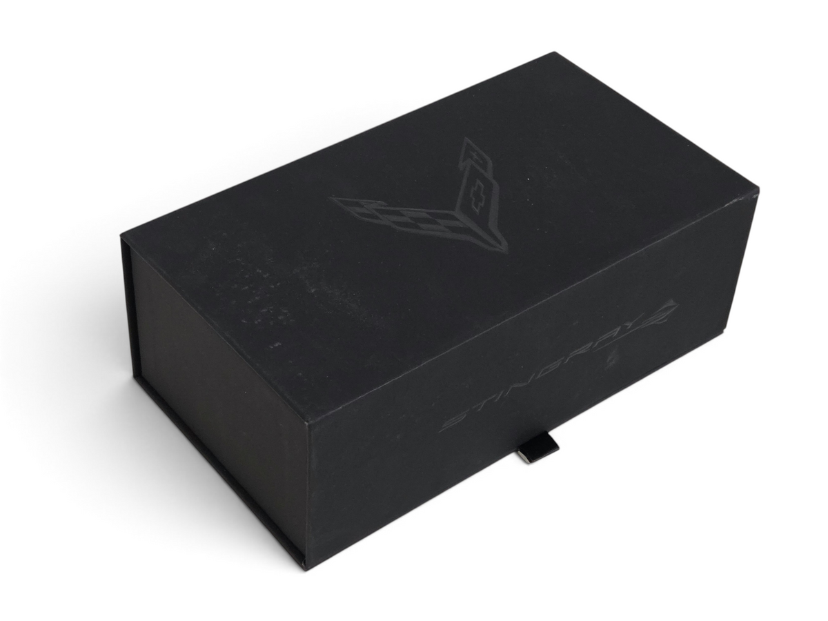 Send it Auto Parts 1:18 scale Cacti Green Corvette C8 speedshape model in a black branded presentation box