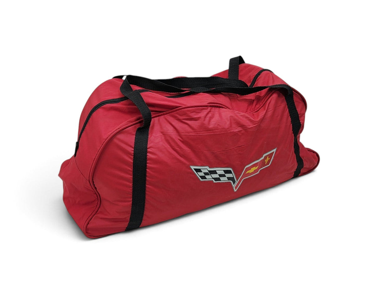Send it Auto Parts OEM red carry bag for Corvette C6 ZR1 indoor car cover with embroidered logo
