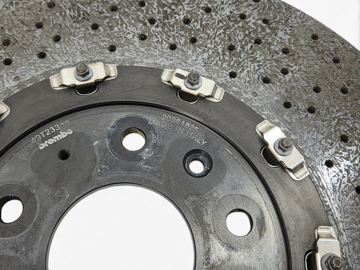Send it Auto Parts front carbon ceramic brake rotor for Chevrolet Corvette C7 Z06 with Brembo branding