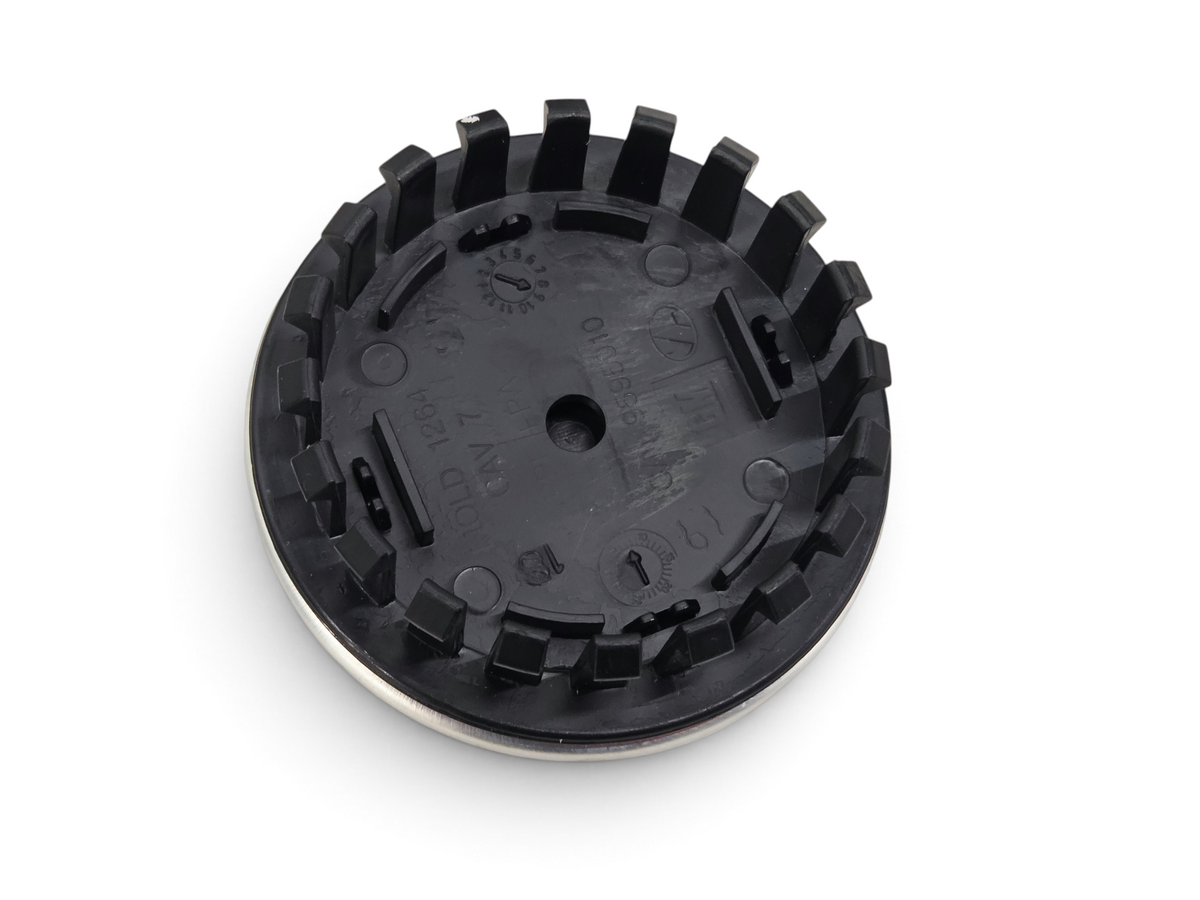 Send it Auto Parts OEM black plastic back view of a Corvette C8 wheel center cap with Jake logo