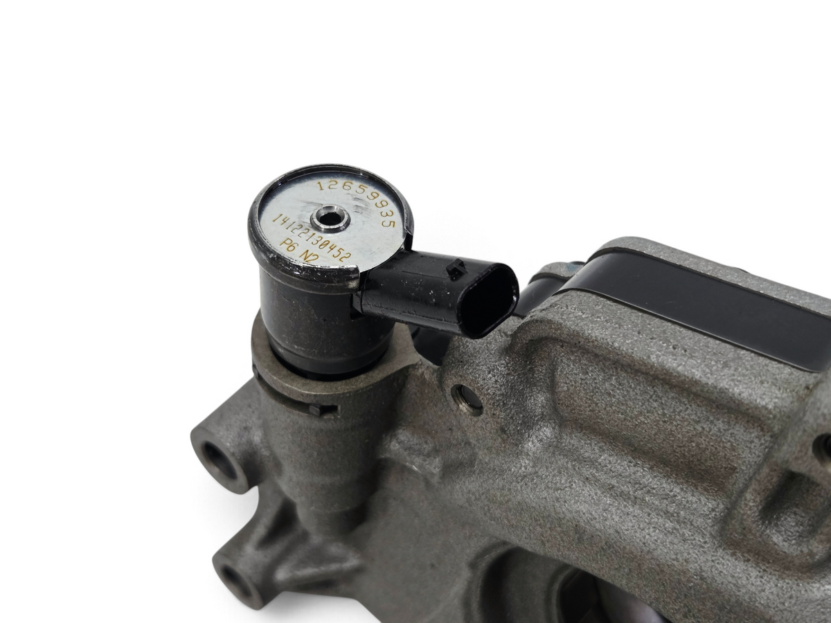 Send it Auto Parts OEM GM dry sump oil pump for 2014-2019 Corvette LT1 LT4 LT5 engines, showing solenoid detail.