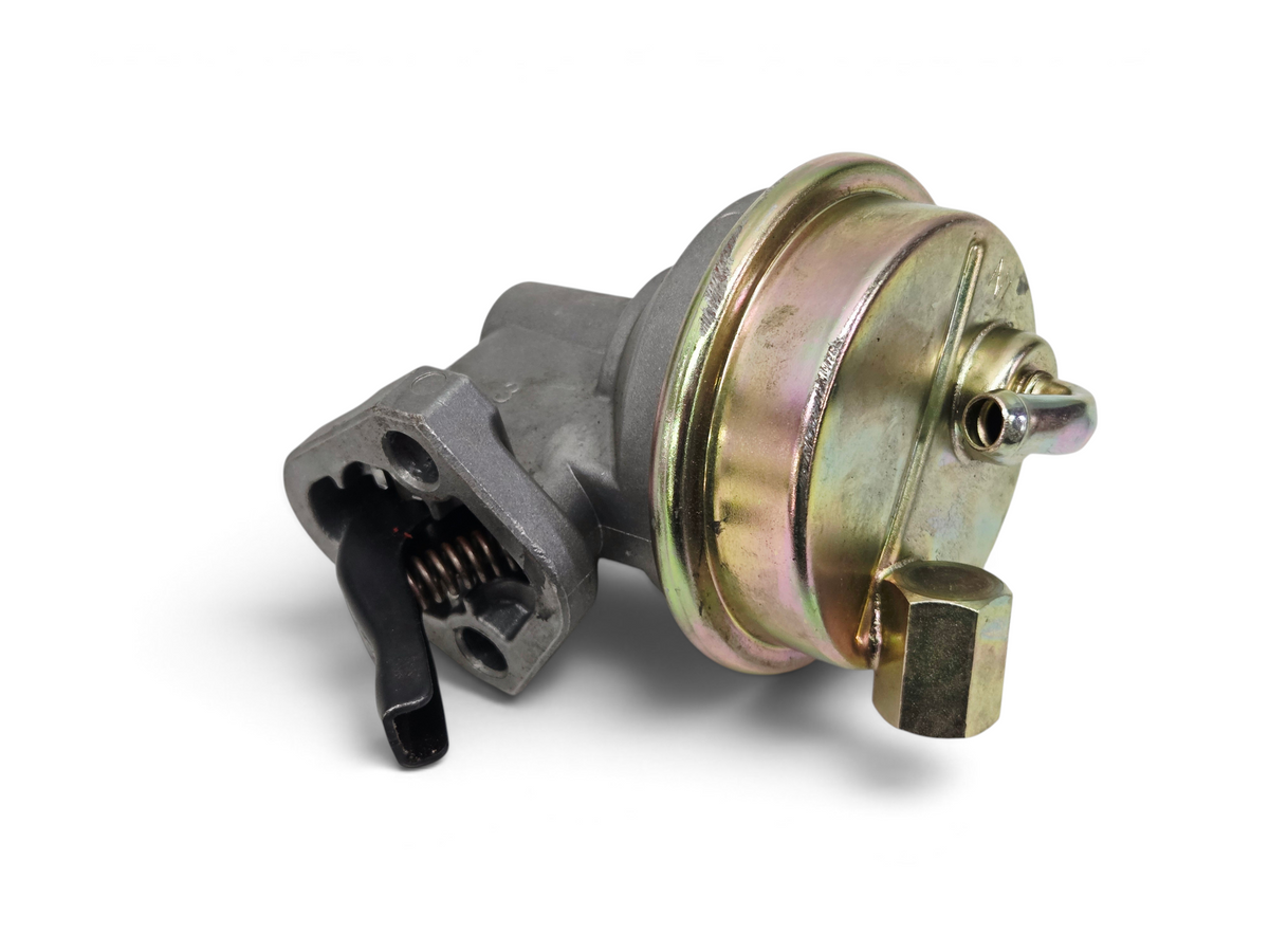 Send it Auto Parts Carter M6120 fuel pump for 1968-1972 Corvette C3 with 327 engine, showing metal housing and lever.