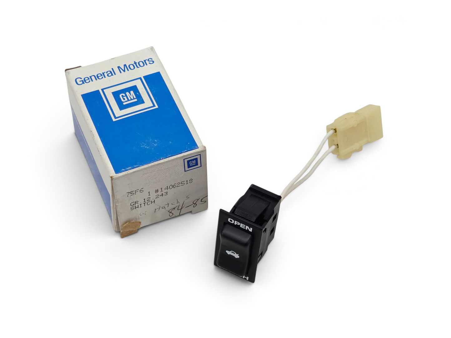 Send it Auto Parts OEM GM 1984-1985 Corvette C4 rear hatch release switch with original General Motors box