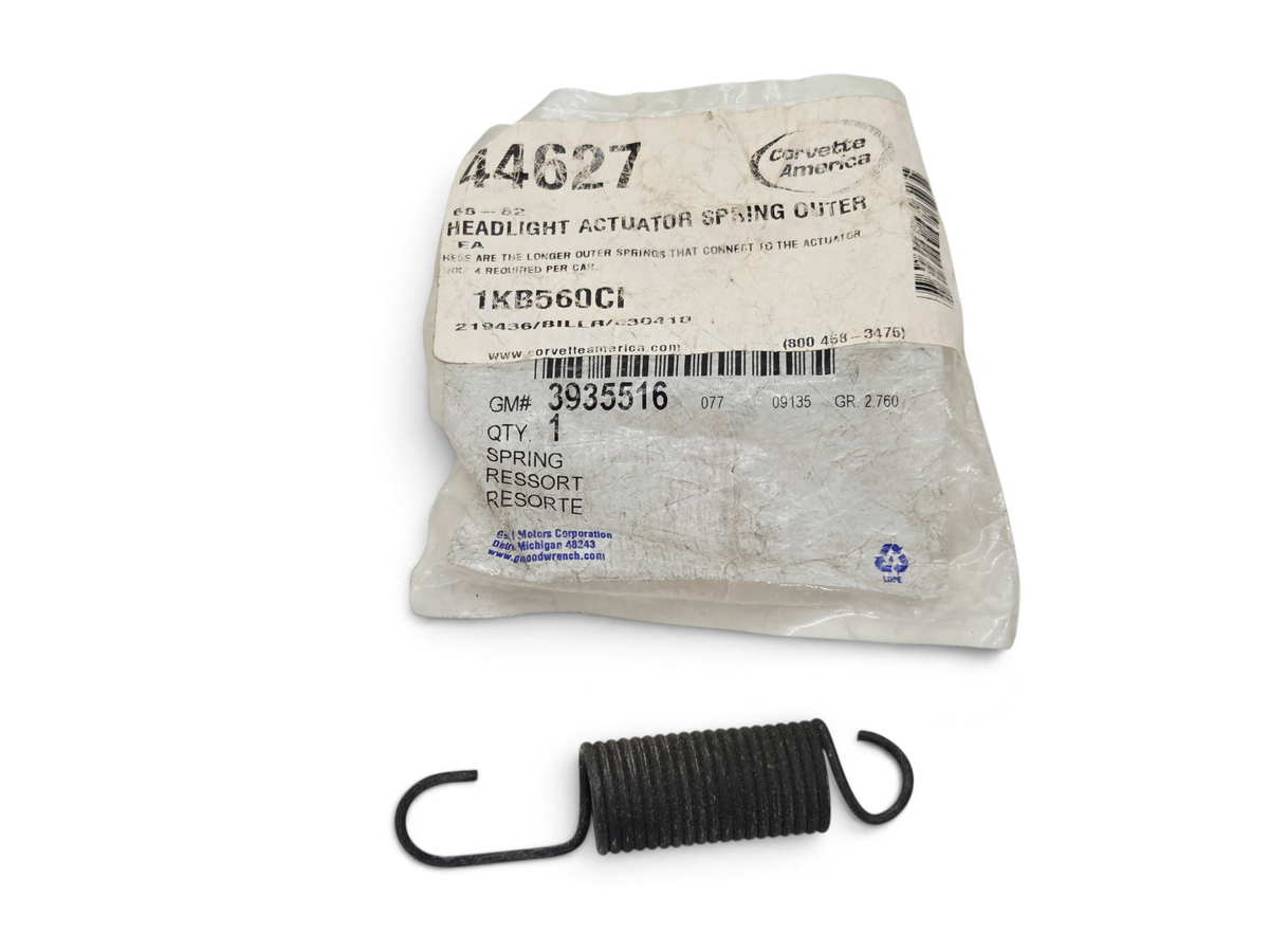 Send it Auto Parts OEM GM 3935516 headlight actuator spring for 1968-1982 Corvette in original packaging