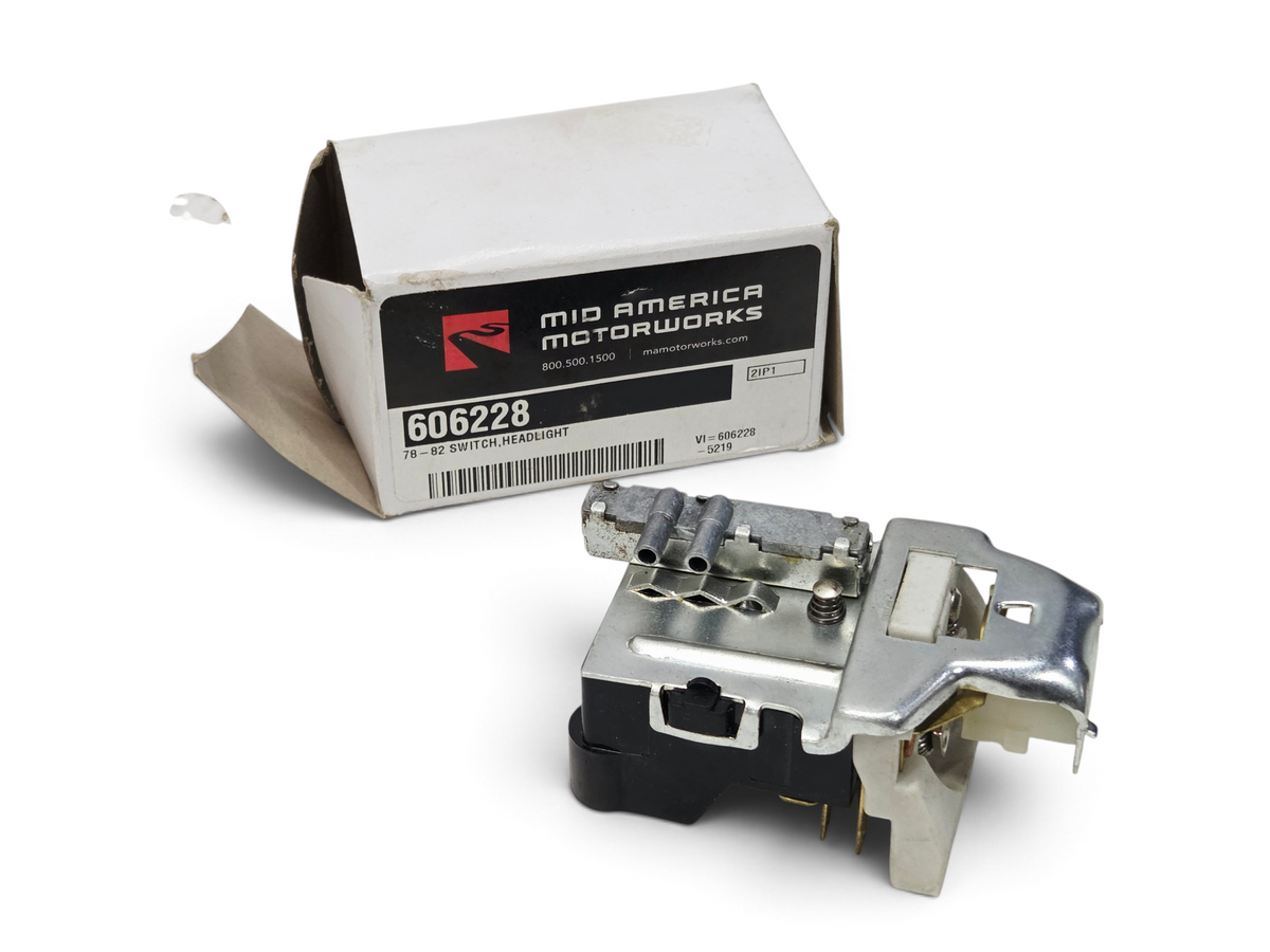 Send it Auto Parts 1978-1982 Corvette C3 headlight switch with vacuum valve and porcelain insulator in original box