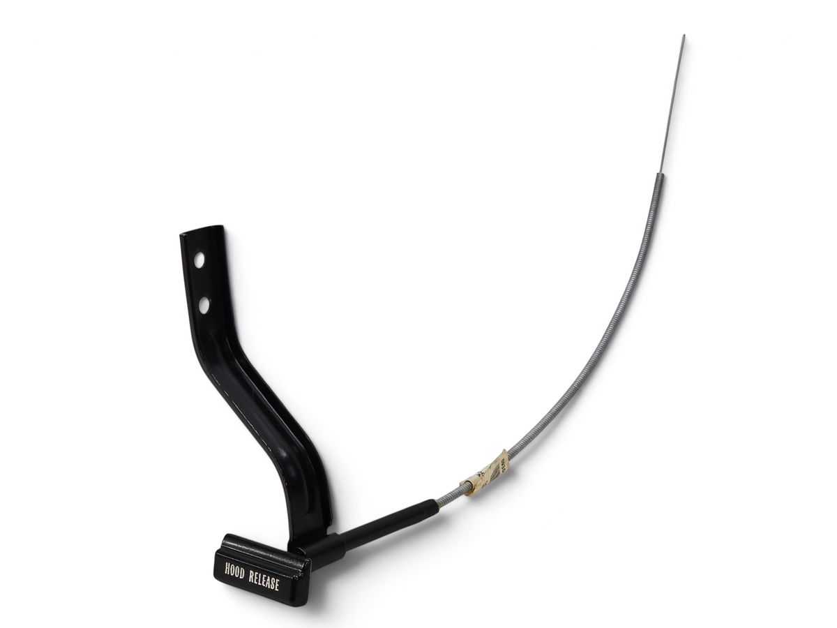 Send it Auto Parts 1968-1976 Corvette C3 hood release handle cable assembly with black metal mounting bracket
