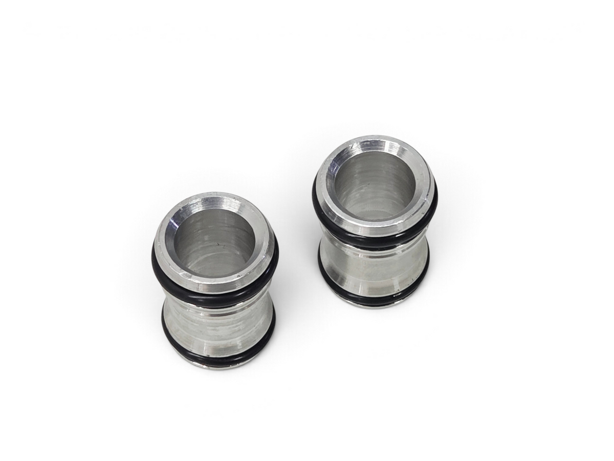 Send it Auto Parts OEM GM engine oil transfer tubes for Chevy Corvette C8 6.2L V8 engines with black rubber O-rings.