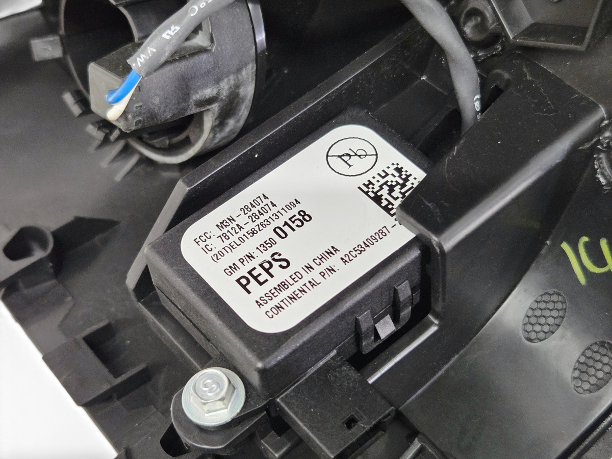 Send it Auto Parts OEM jet black steering column cover and theft deterrent module for 2014-2019 Chevy Corvette C7