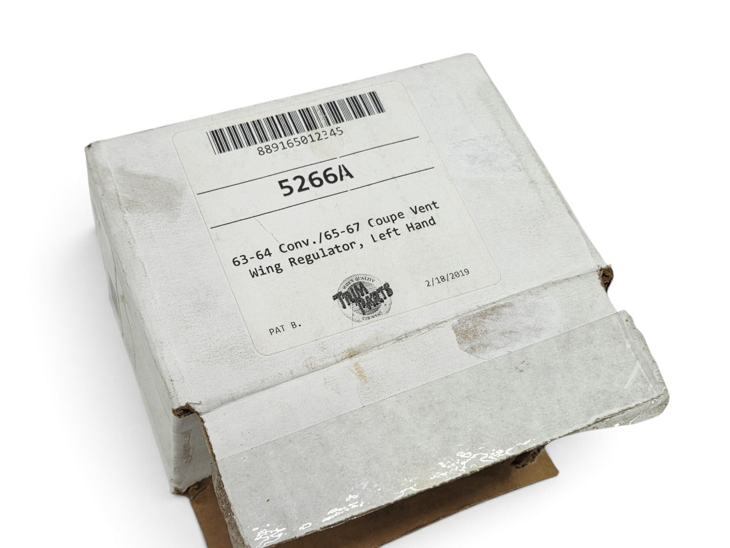 Send it Auto Parts box for a 1963-1964 Corvette convertible and 1965-1967 coupe left vent window regulator