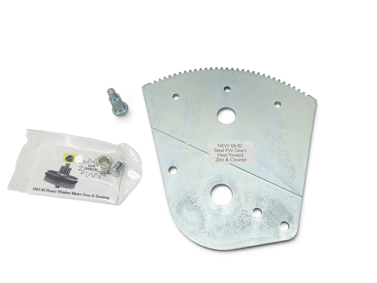 Send it Auto Parts 1968-1982 Corvette C3 power window regulator gear kit with heat-treated zinc-plated steel components