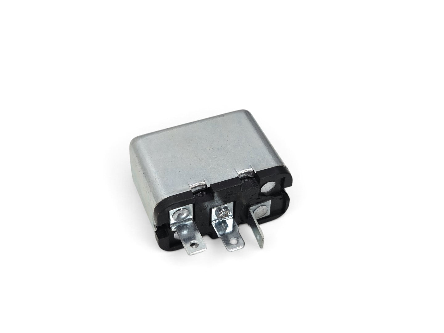 Send it Auto Parts 1968-1978 Chevy Corvette C3 power window motor relay with metal housing and three electrical prongs
