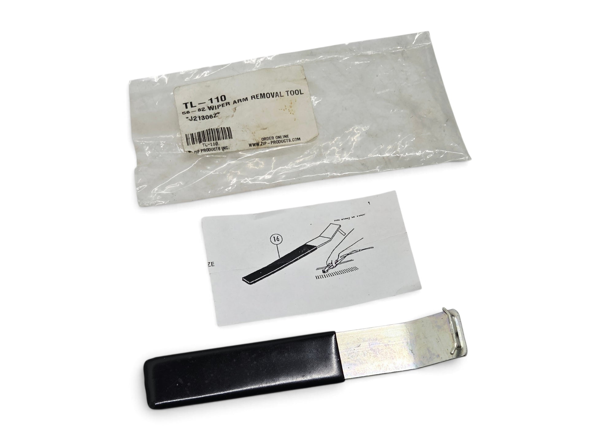 Send it Auto Parts windshield wiper arm removal tool for 1956-1982 Corvette with black handle and metal hook