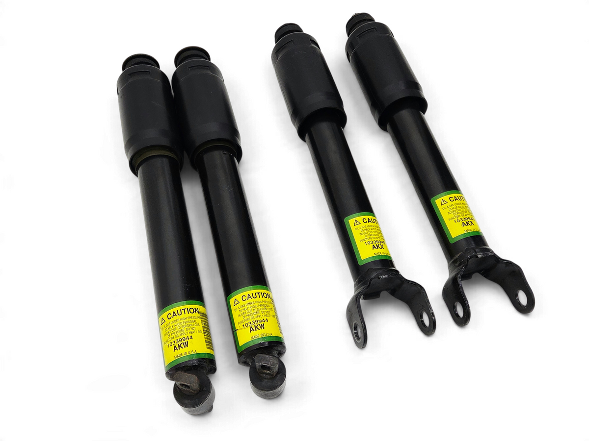 Send it Auto Parts OEM GM front and rear shocks for 2004 Corvette C5 Z06 with yellow caution labels
