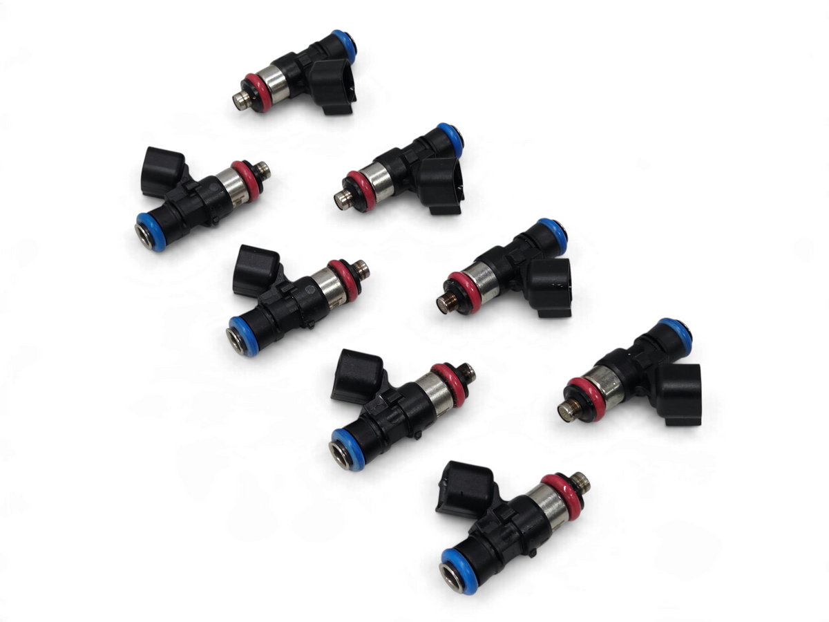 Send it Auto Parts set of eight OEM GM 2019 Corvette ZR1 LT5 secondary port fuel injectors with blue and red seals
