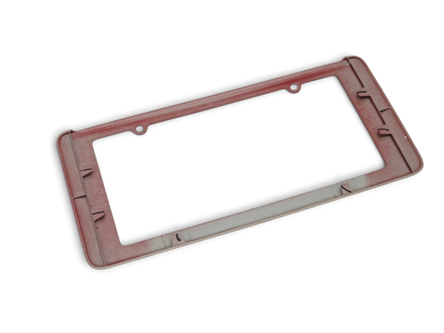 Send it Auto Parts OEM crystal red rear license plate frame for 2008-2013 Corvette C6 with minor surface wear