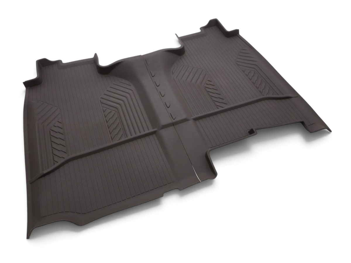 Send it Auto Parts dark atmosphere all-weather floor liner for Chevrolet Silverado and GMC Sierra crew cab trucks.