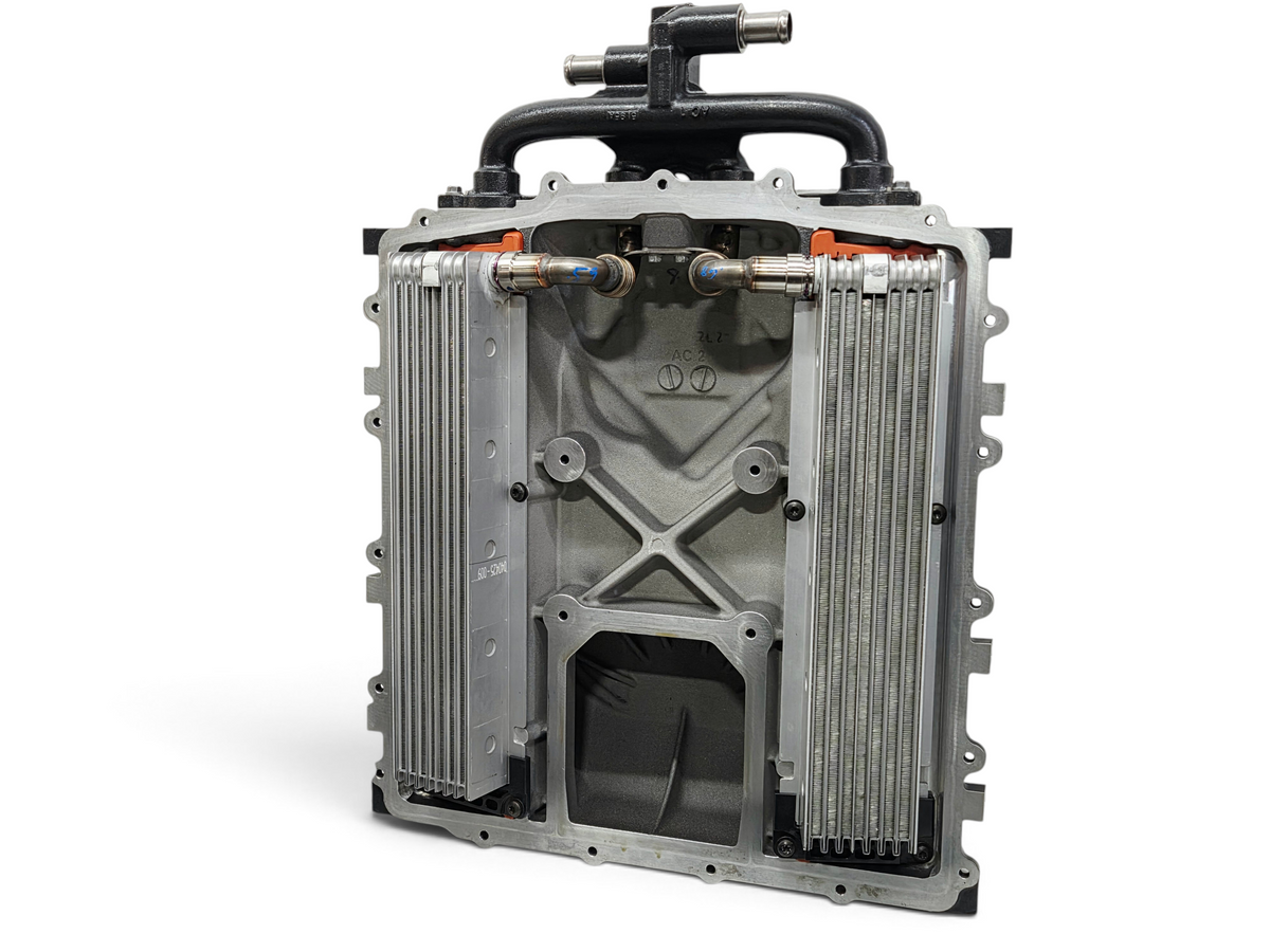 Send it Auto Parts OEM Cadillac Escalade V supercharger assembly showing internal cooling components and housing
