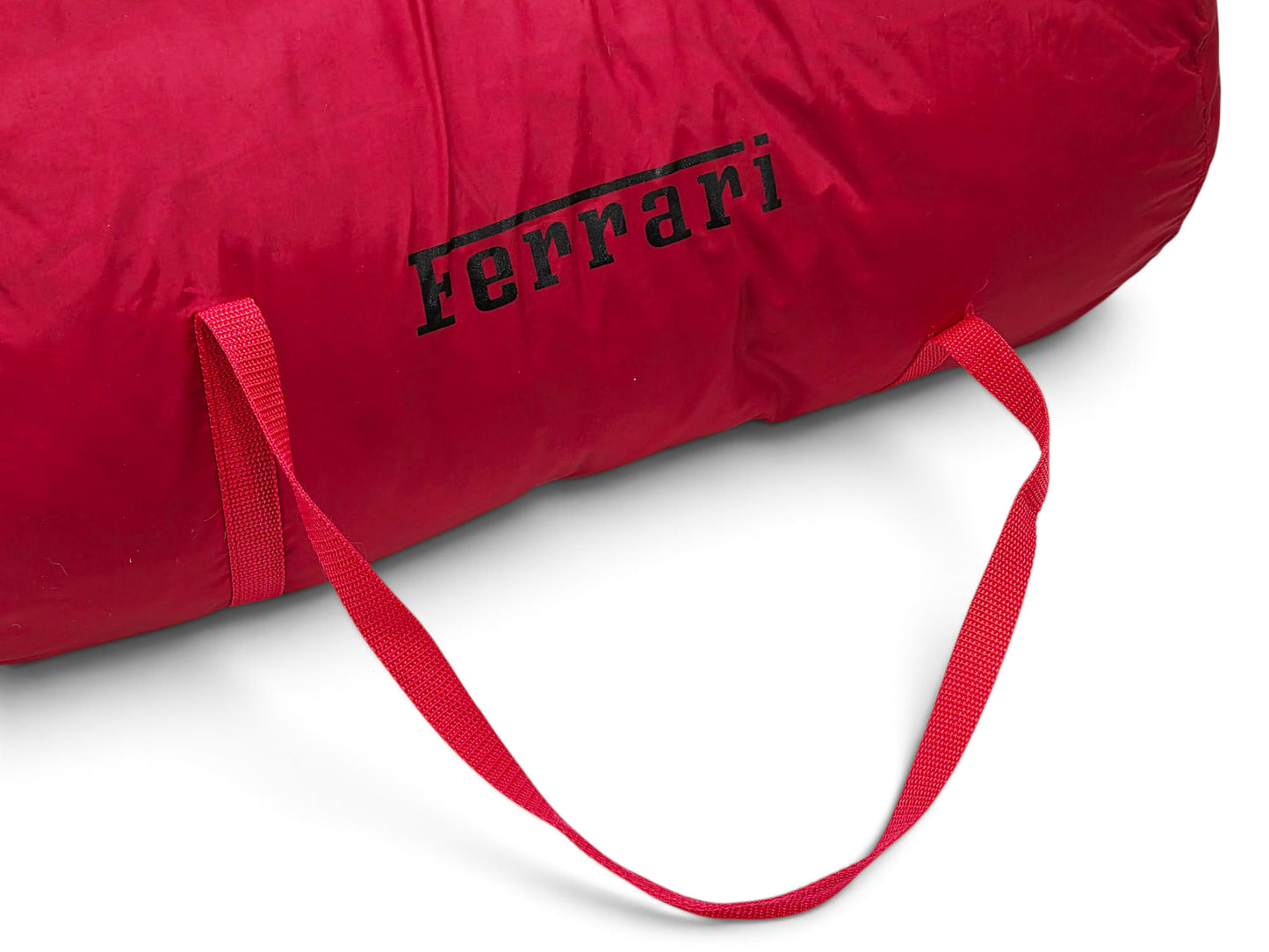 Send it Auto Parts red Ferrari California indoor satin car cover in a branded storage bag with carrying straps