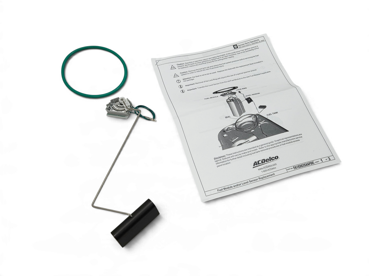 Send it Auto Parts OEM GM fuel level sensor kit with O-ring and installation instructions for Corvette C6 and XLR