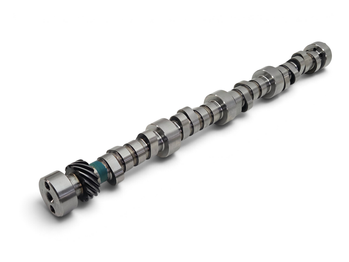 Send it Auto Parts OEM GM 350 engine high output camshaft with gear and visible bearing surface pitting