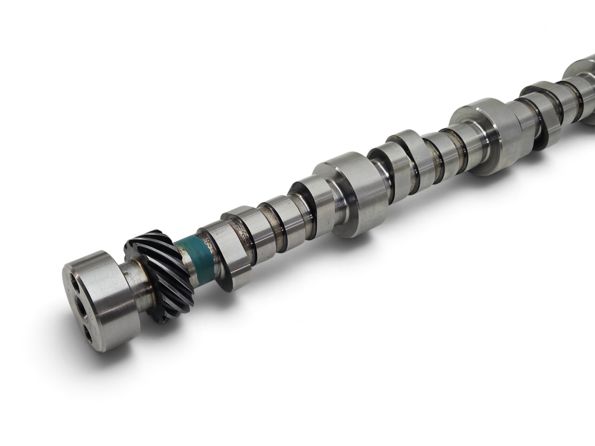 Send it Auto Parts GM 350 engine high output camshaft with gear and visible bearing surface pitting