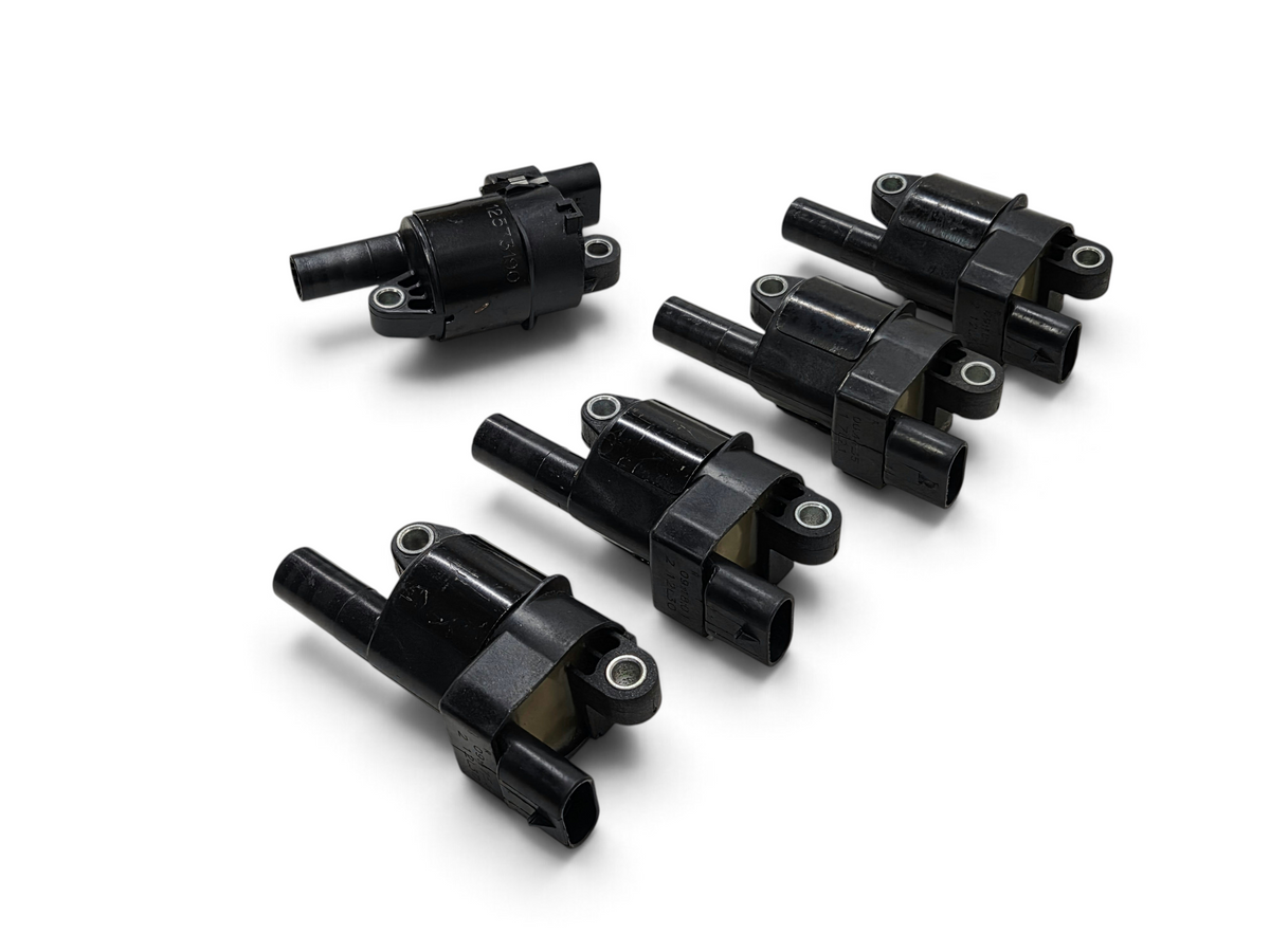 Send it Auto Parts set of five OEM black round ignition coils for GM LS engines, part number 12573190