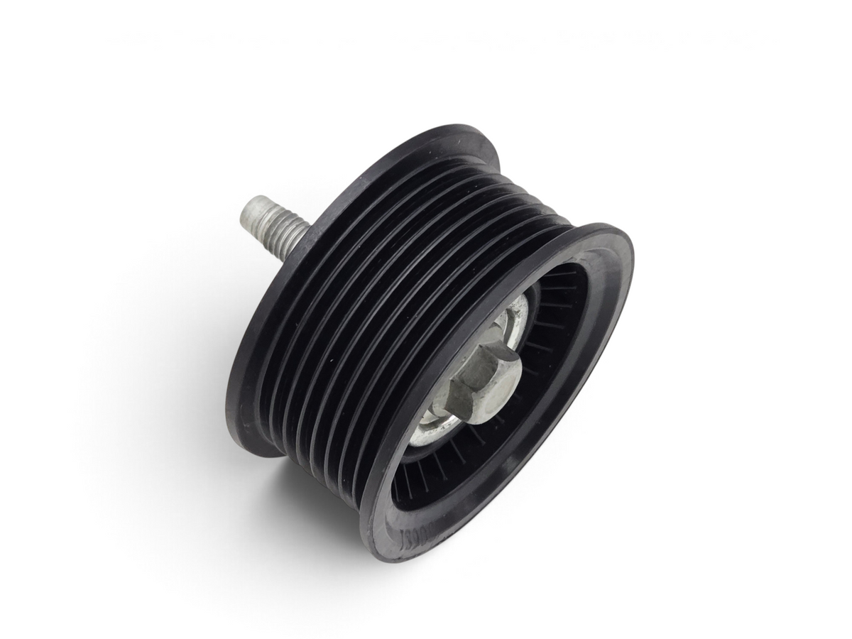 Send it Auto Parts OEM GM 12642705 idler pulley for LT4 6.2L engines, featuring a black grooved design.