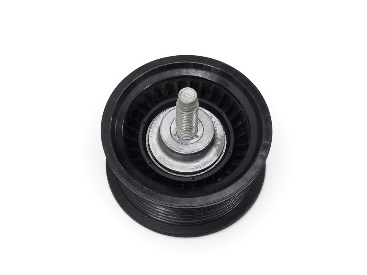 Send it Auto Parts OEM GM 12642705 idler pulley for 6.2L LT4 engines, featuring a black grooved design.