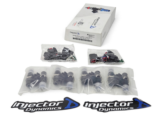 Send it Auto Parts Injector Dynamics ID1050X fuel injector set of 8 with clips, pins, and original packaging