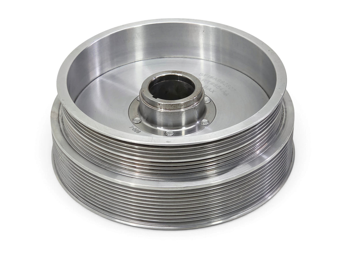 Send it Auto Parts Innovators West 10 rib harmonic balancer with 10% overdrive for LS7 7.0L Corvette Z06 engines.