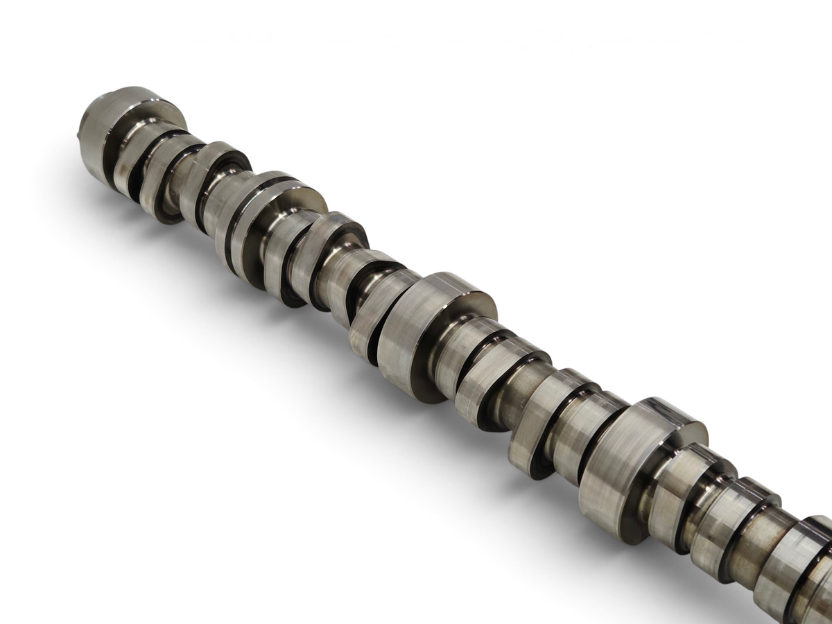 Send it Auto Parts OEM 6.2L L87 engine camshaft for GM vehicles, showing precision metal lobes and shaft design.