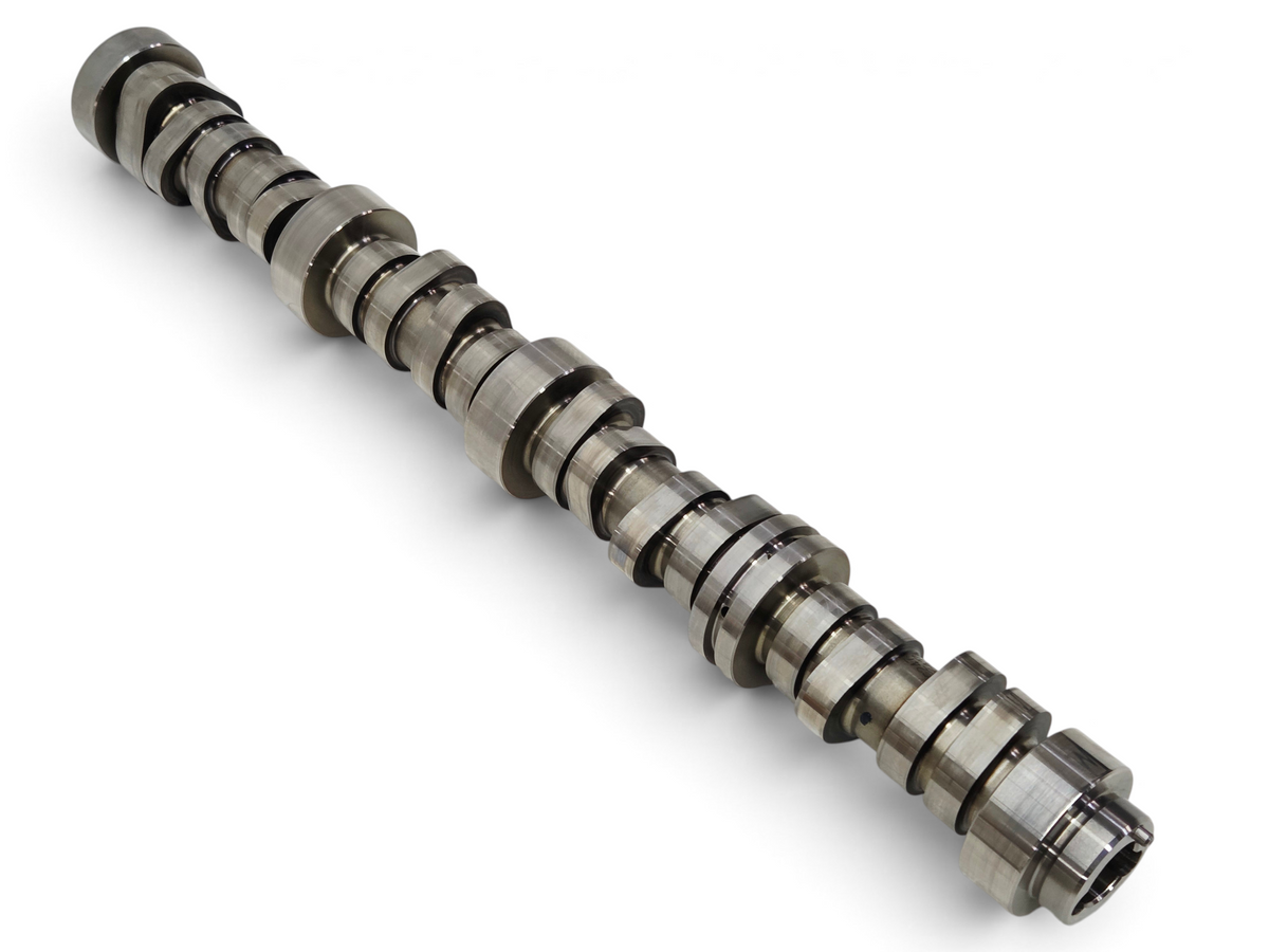 Send it Auto Parts OEM 6.2L L87 engine camshaft for GM vehicles, showing precision metal lobes and shaft design.