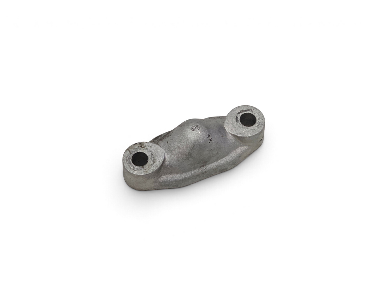Send it Auto Parts OEM GM LS engine oil cooler block off plate, silver metal automotive part with two bolt holes.