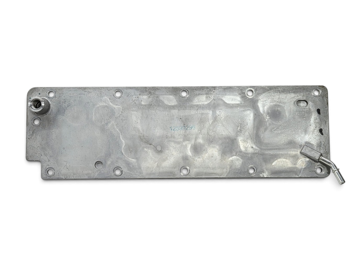 Send it Auto Parts OEM GM LS engine valley cover block off plate with 3/8 inch breather hose fitting