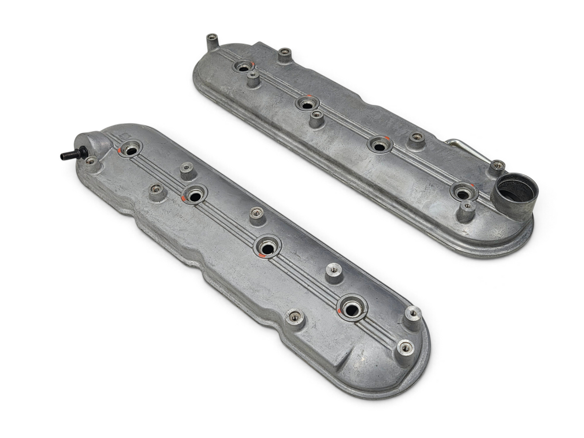 Send it Auto Parts OEM GM LS Gen IV rocker arm valve covers in grey metal with mounting bolts included.