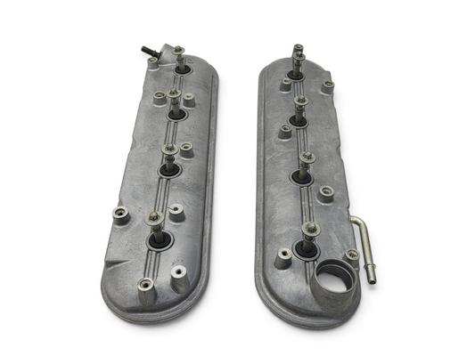 Send it Auto Parts OEM LS Gen IV 4.8 5.3 6.0 rocker arm valve covers with mounting bolts in grey metal finish