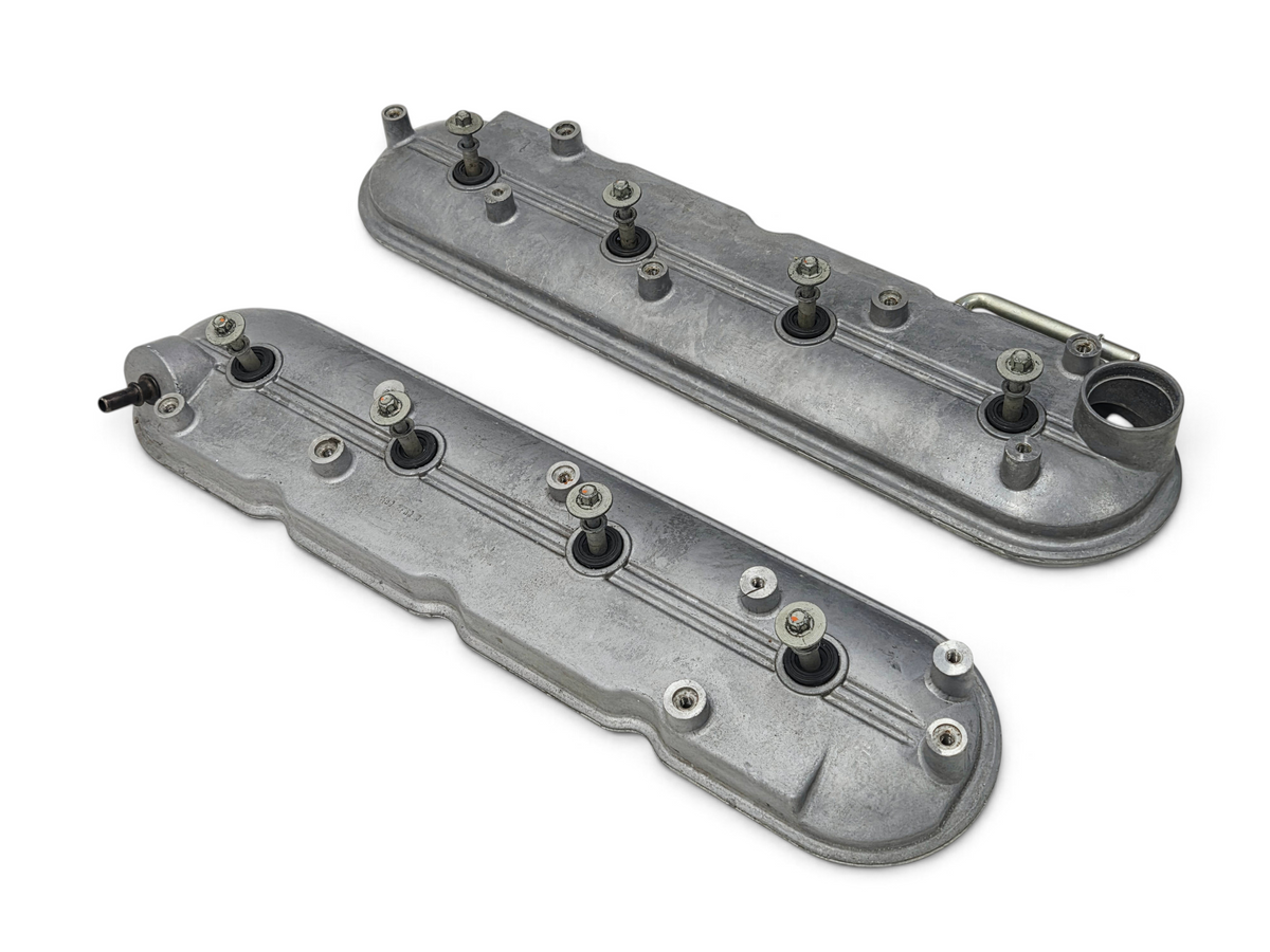 Send it Auto Parts OEM LS Gen IV rocker arm valve covers for 4.8 5.3 6.0 engines, including mounting bolts.