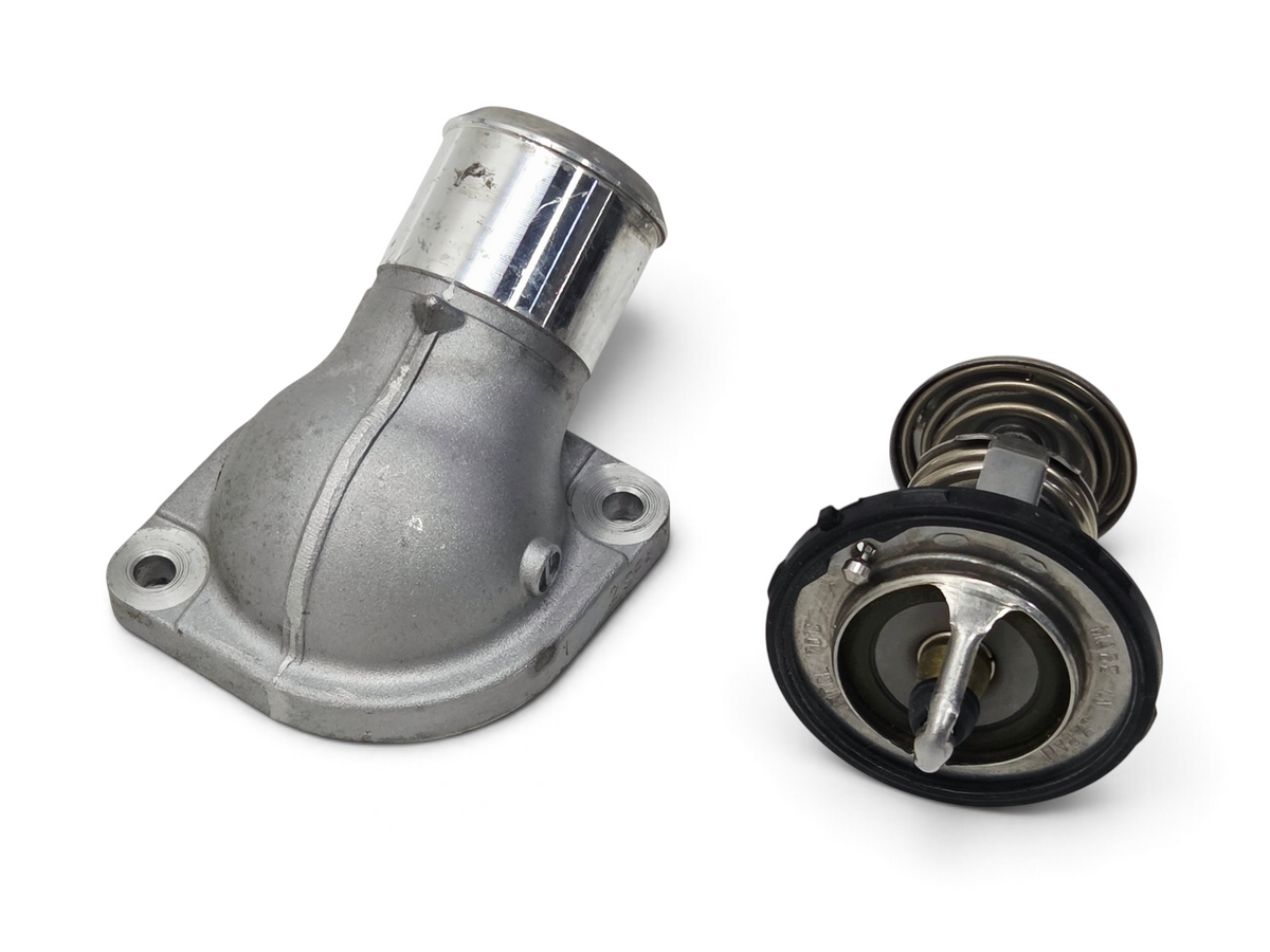 Send it Auto Parts OEM GM LS engine thermostat housing and thermostat for 2007+ Gen IV LS truck and LS3 engines.