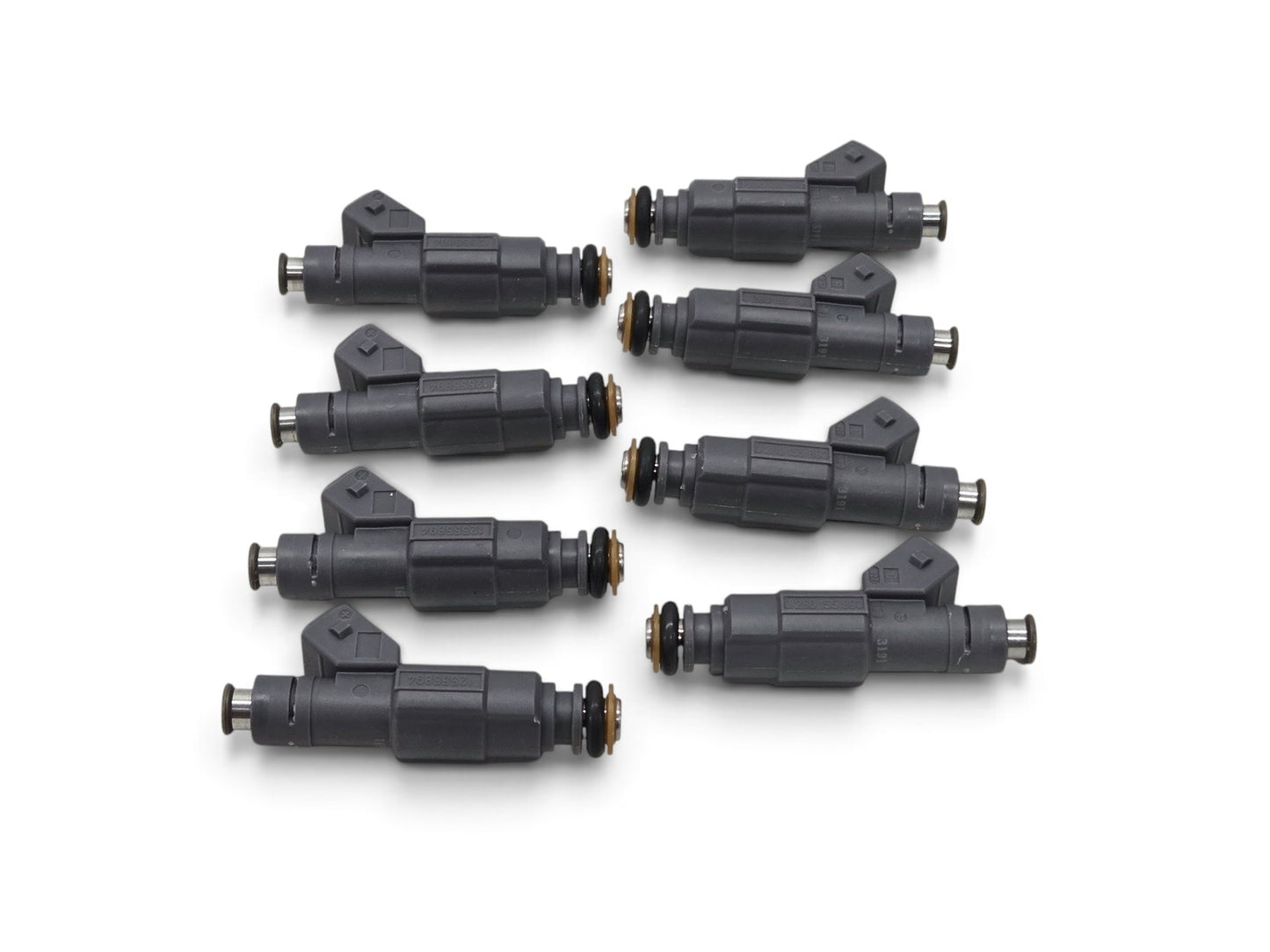 Send it Auto Parts set of eight grey OEM GM LS1 fuel injectors for 1999-2000 Chevrolet Corvette and Camaro V8 engines