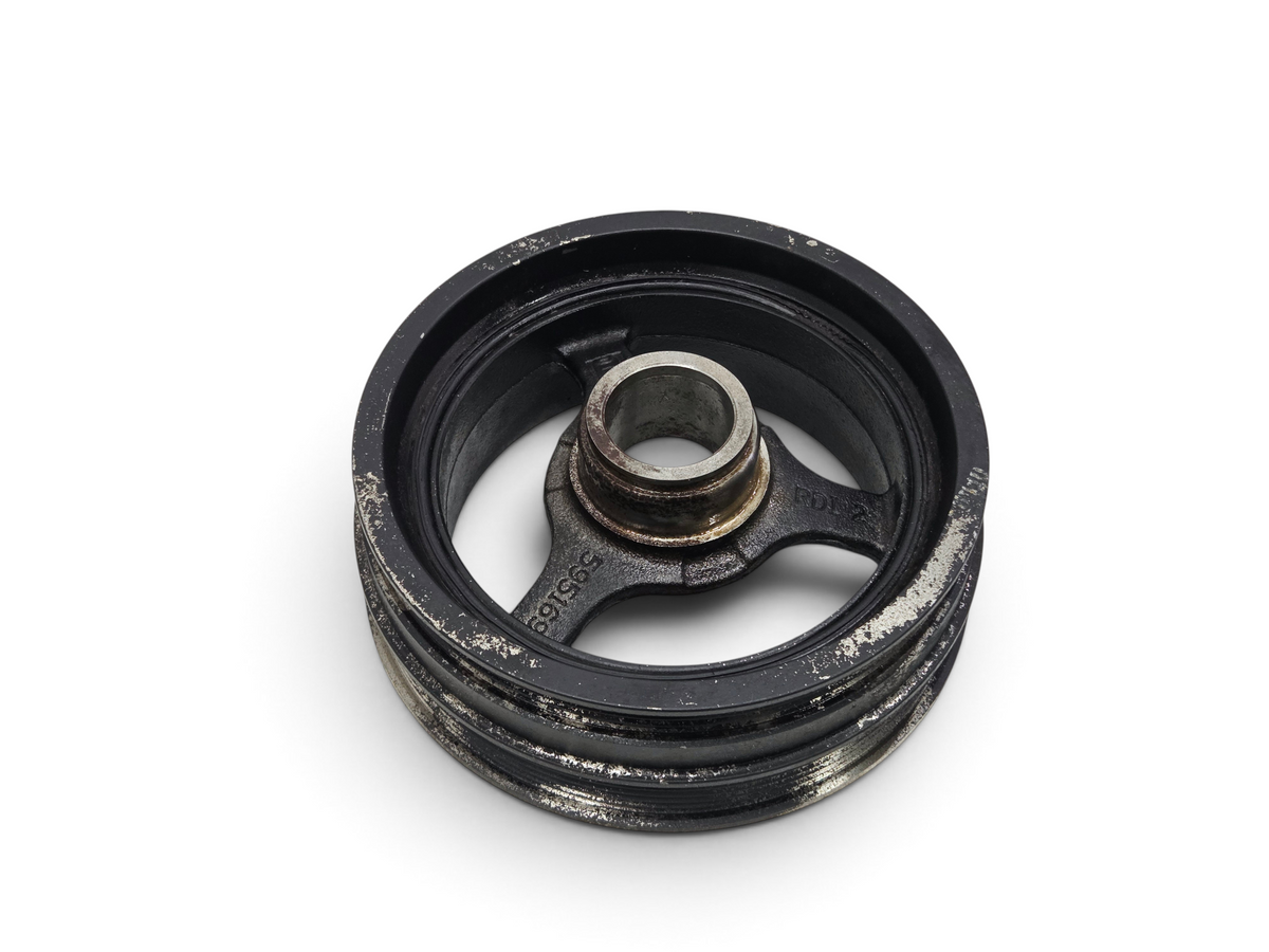 Send it Auto Parts OEM GM harmonic balancer damper for LS3 engines, black metal pulley design.