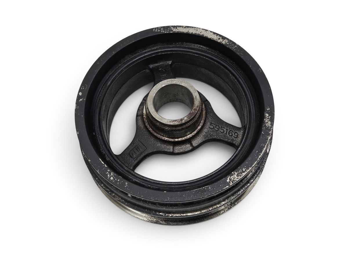 Send it Auto Parts OEM GM harmonic balancer damper for Chevrolet LS3 engines, showing black metal construction.