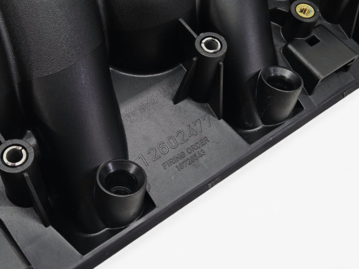 Send it Auto Parts OEM GM 12602477 intake manifold for 6.2L LS3 V8 engines, showing part number and firing order details.