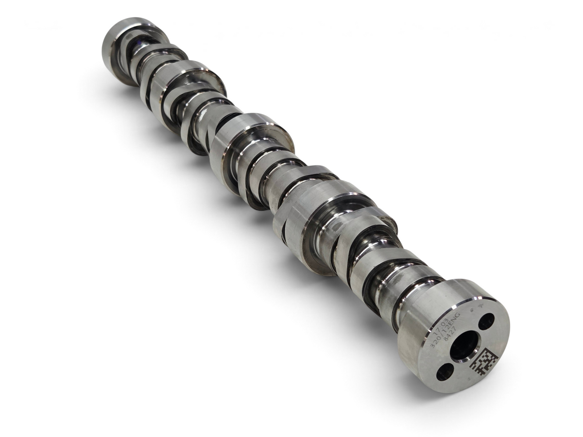 Send it Auto Parts OEM GM LS9 camshaft for 2009-2013 Chevy Corvette C6 ZR1, showing metal lobes and end markings.
