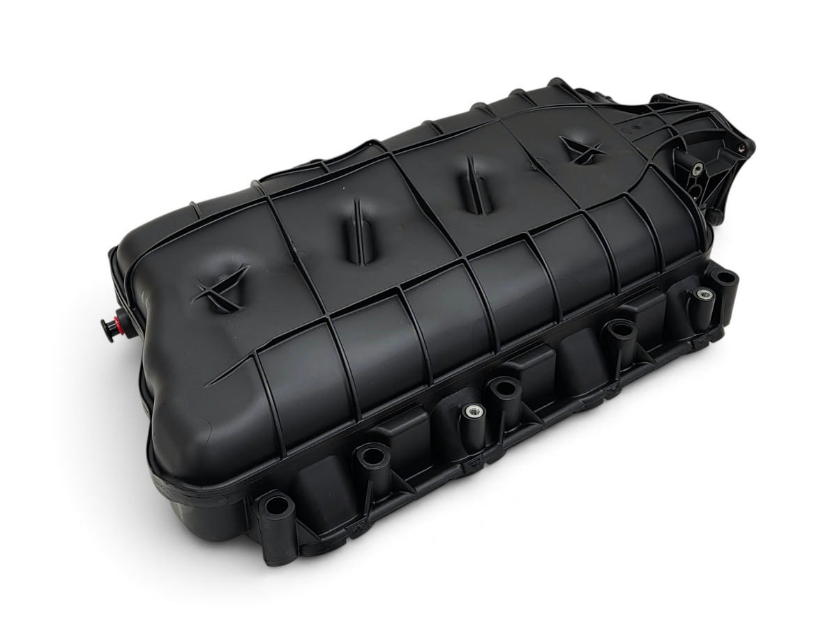 Send it Auto Parts OEM GM 6.2L Gen V LT1 intake manifold for Chevrolet Corvette and Camaro in black composite material.