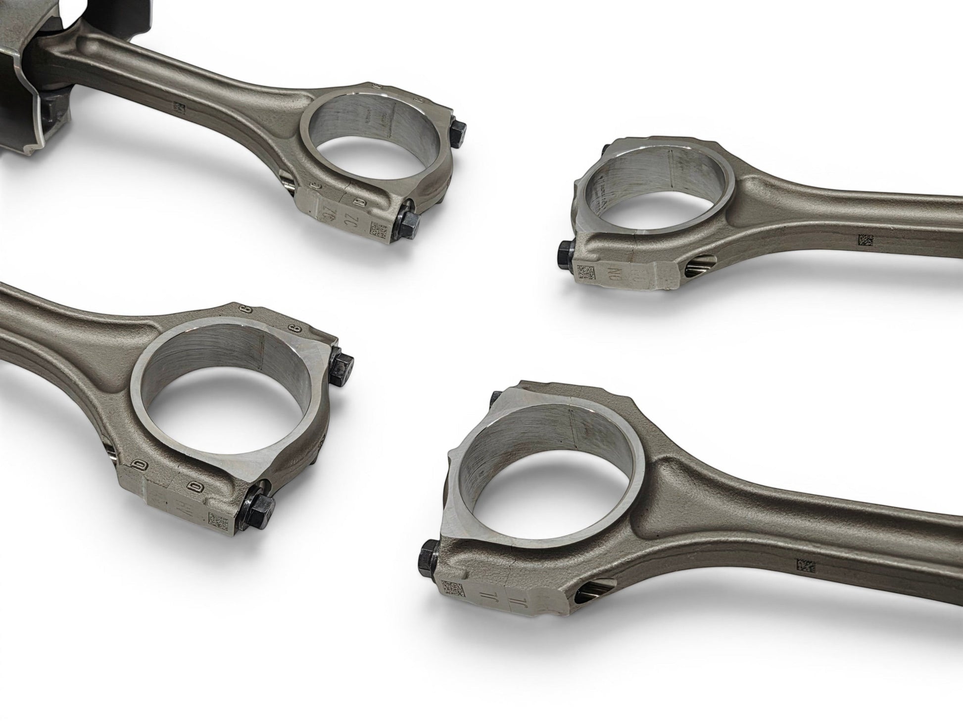 Send it Auto Parts OEM GM LT4 6.2L supercharged engine connecting rods and pistons for high-performance V8 engines.