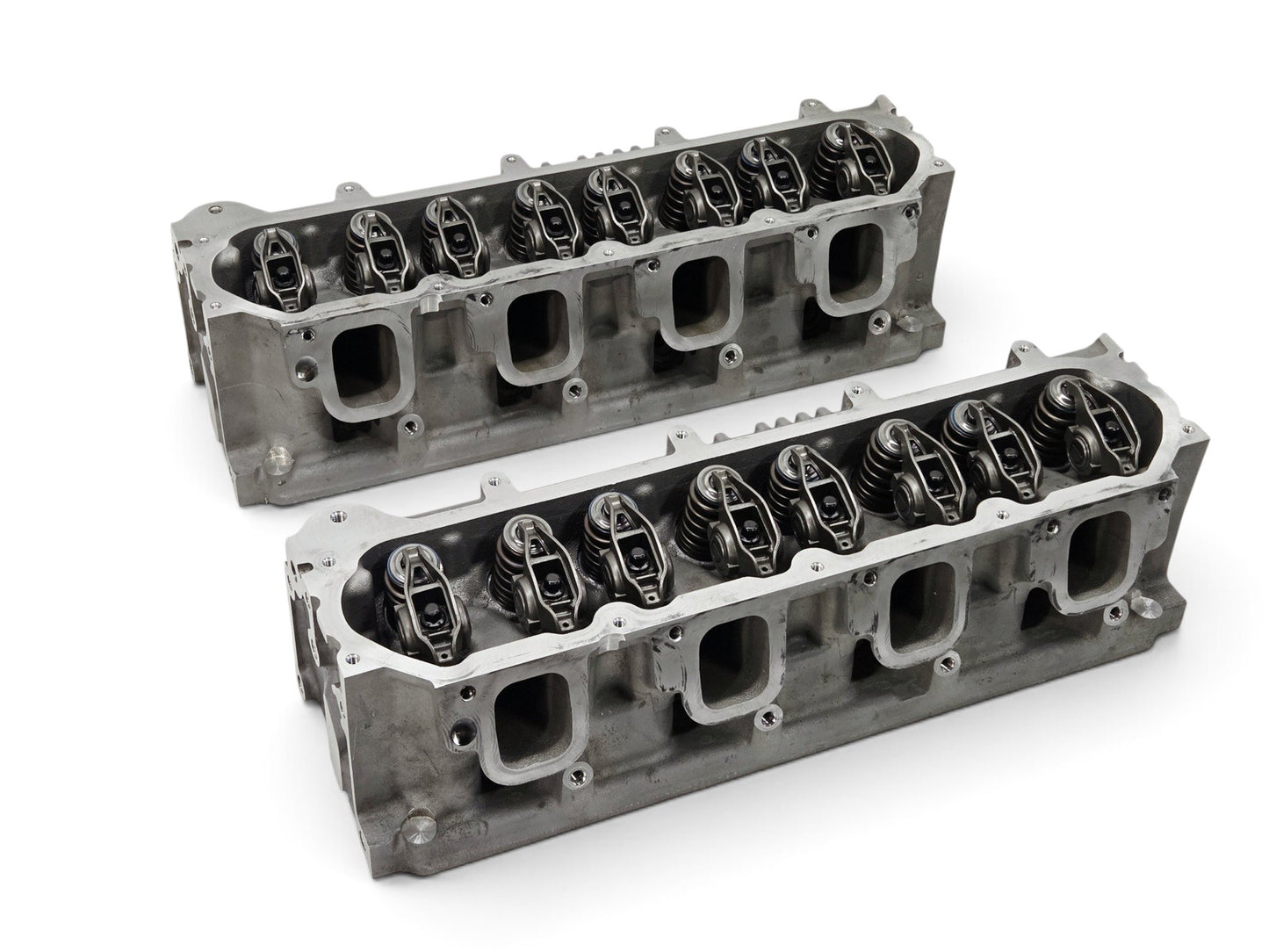 Send it Auto Parts pair of OEM GM LT4 6.2L cylinder heads with lash caps for Corvette and Camaro engines.