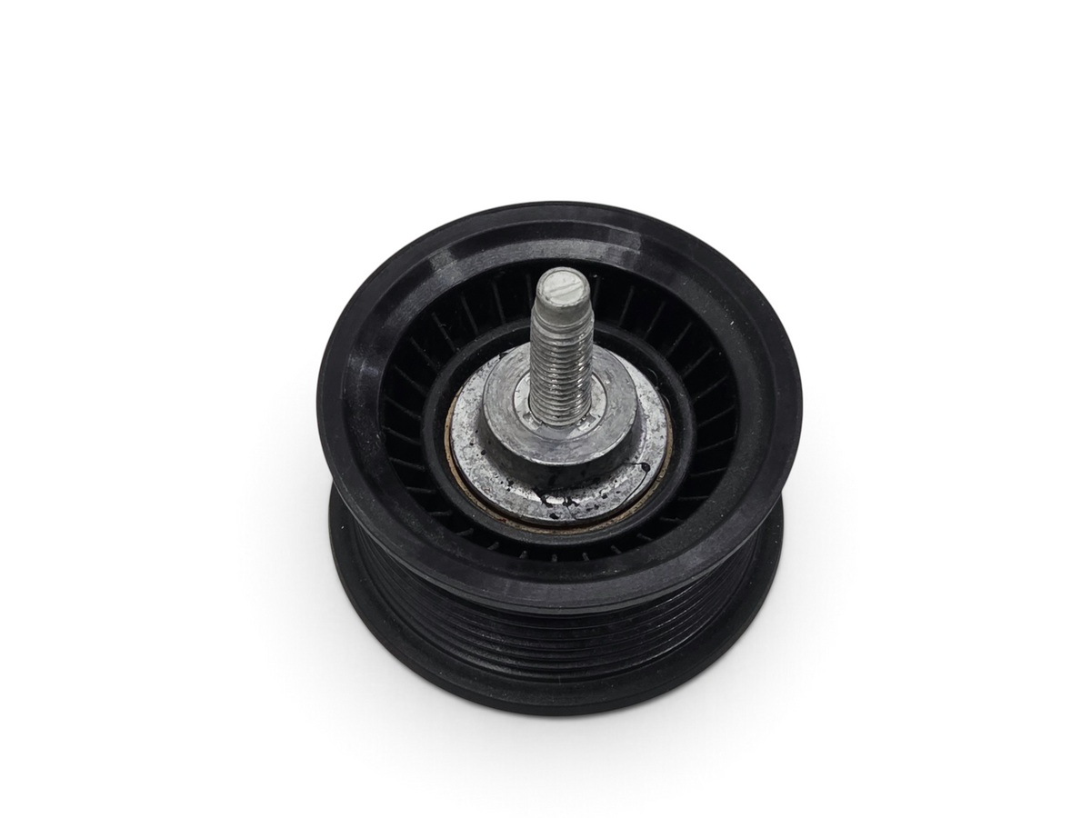 Send it Auto Parts OEM GM 12642705 idler pulley for 6.2L LT4 engines, featuring a black grooved design with bolt.