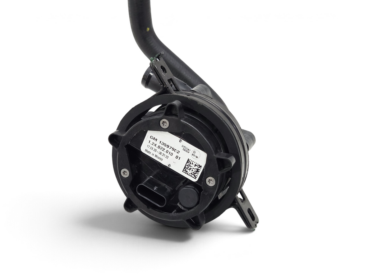 Send it Auto Parts OEM GM intercooler pump for LT4 Camaro ZL1 and Cadillac CTSV with attached black rubber hose