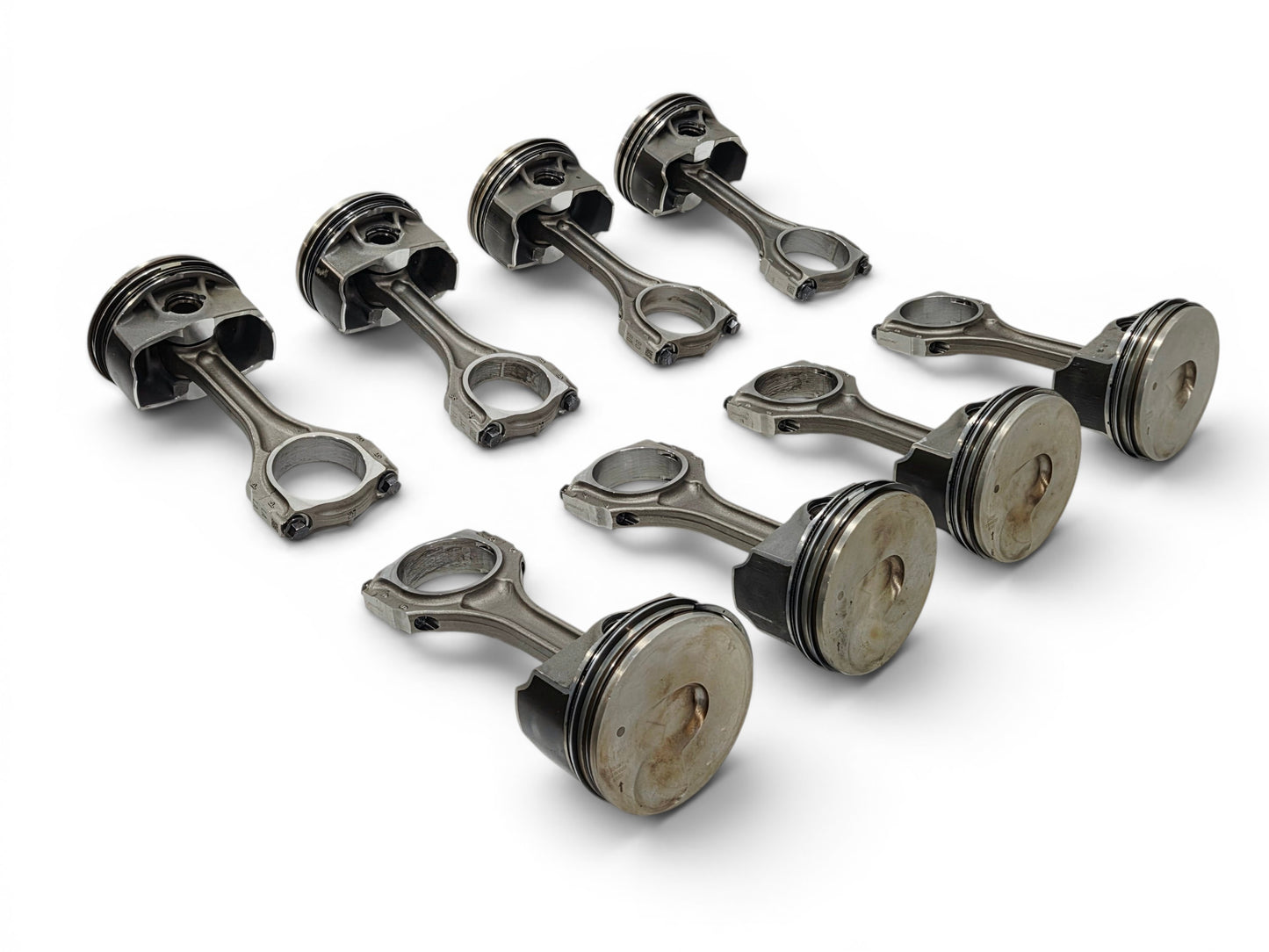 Send it Auto Parts OEM GM LT4 6.2L supercharged engine pistons and upgraded Pankl connecting rods set of eight