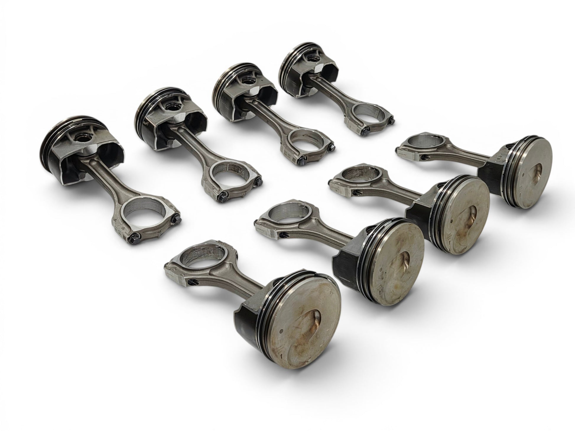 Send it Auto Parts OEM GM LT4 6.2L supercharged engine pistons and upgraded Pankl connecting rods set of eight